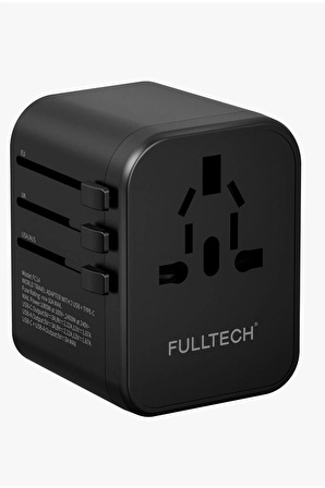 Evrensel EU US AU UK Priz Fiş Çevirici Dönüştürücü Seyahat Adaptörü 2x USB 1x Type-C Port Çıkışı 20 W