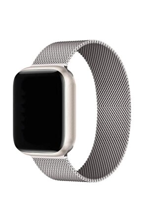 Apple Watch Uyumlu 42/ 44/45/ 49mm 1/2/3/4/5/6/se/7/8/9ultra-ultra2 Kordon Metal Loop Kordon