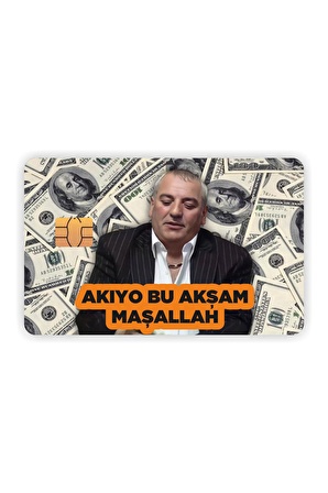 Kolpaçino Ekrem Abi Akıyo Bu Akşam Kart Kaplama Sticker Kart Etiketi