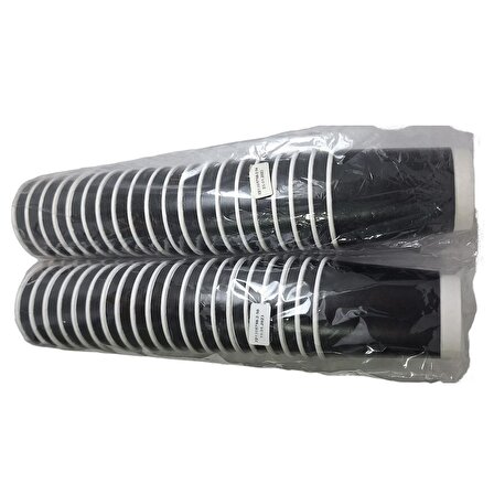 Multipak Double Wall Karton Kağıt Bardak Mat Siyah 8 Oz 250ML Siyah Kapaklı 40 Adet