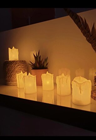 Inveni Home Dekoratif LED Erimiş Mum Pil Dahil 3 Adet