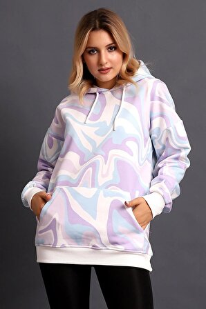 3 Iplik Polarlı Renkli Tasarımlı Unisex Sweatshirt