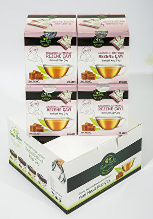 TanlaBaba 4'lü Paket Sargılı Anasonlu Kimyonlu Rezene Çayı100gr(20 ADET)bitkisel Küp Çay (50'Lİ MASKE HEDİYE)