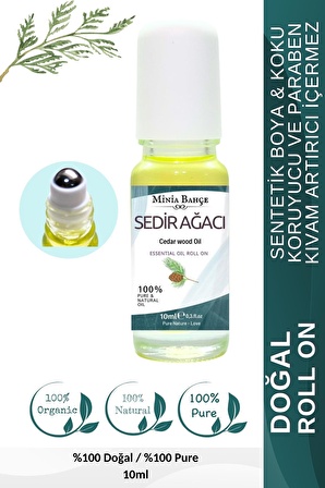 Doğal Roll on, Sedir Ağacı Uçucu Yağı, Jojoba yağı.  10ml