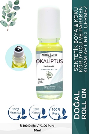 Doğal Roll on, Okaliptus Uçucu Yağı, Jojoba yağı.  10ml