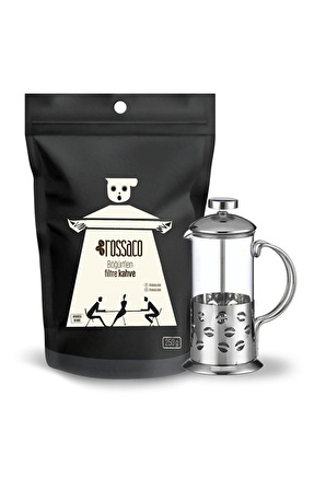 Rossaco Chocolate Blackberry Organik French Press Filtre Kahve 250 gr + French Press