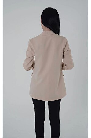 Şal Yaka Taş Kadın Blazer Ceket