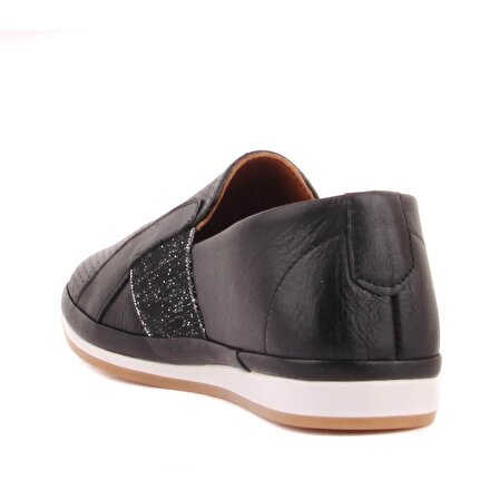 Moxee - Siyah Renk Bağcıksız Kadın Günlük Ayakkabı