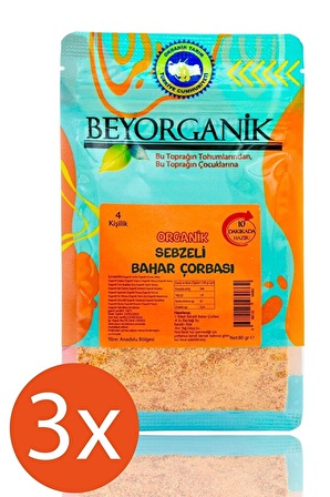 Organik Sebzeli Bahar Çorbası 80gr * (10 Dk Hazır ) 3adet