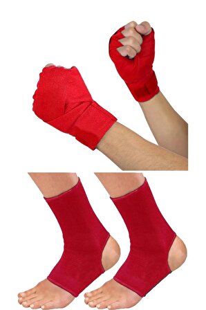 CKSpor Boks Bandajı Ve Kick Boks Çorabı Seti Muay Thai Kickboks Bandajı + Boks Çorabı Boks Seti 