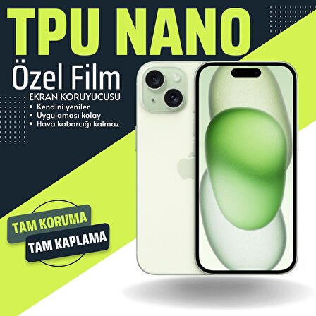 iPhone 15 için TPU Nano Film Ekran Koruyucu