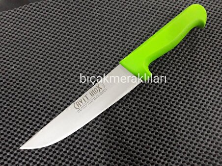 Cavit Paslanmaz Çelik Kasap ve Mutfak Bıçağı Yerli Üretim No: 3 Yeşil