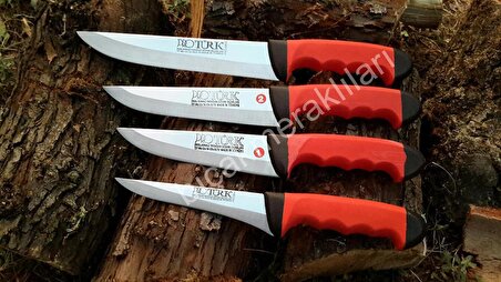 Pro Türk Karma Bıçak Seti 4'lü Kırmızı 
