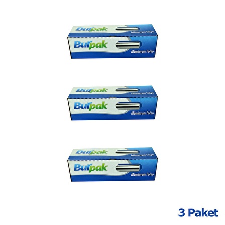 Burpak Alüminyum Folyo - 30 Cm. x 50 Metre - 10 Mikron - 3 Paket