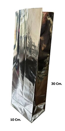 Metalize Kraft Kese Kağıdı - Küçük Boy - 10 x 30 Cm. - 20 Adetlik 3 Paket
