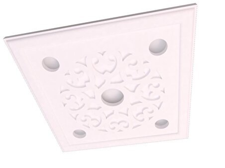 Motifpiyer spotlu gizli ışıklı tavan göbeği sgt-52-5 60X60X4.5cm