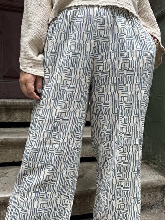 Bohem Şile Bezi Pantolon, Organik pantolon, yandan Yırtmaçlı pantolon