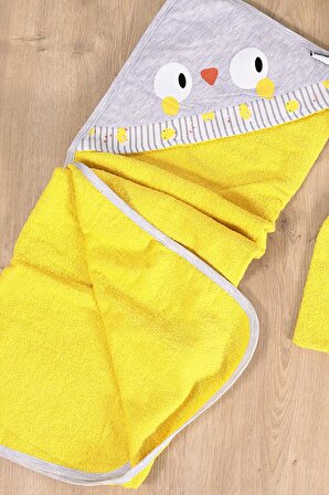 Kız Erkek Bebek Unisex Sarı Havlu % 100 Pamuk Kumaş STL4990