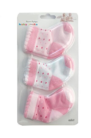 6 Çift Kız Bebek Çorap 0-9 Ay STL6003