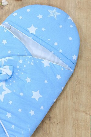 Erkek Bebek Mavi Yıldız Anakuçağı Kundak STL6569