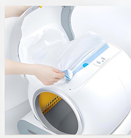 Yasomi SmartCat Cleaner Kedi Tuvaleti Uyumlu Büzgülü Çöp Poşeti 3lü Set(3x15 Adet, 50mm x 46mm)