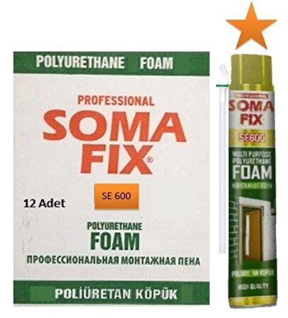 Somafix Poliüretan Köpük 600 gr 12 adet 1 paket