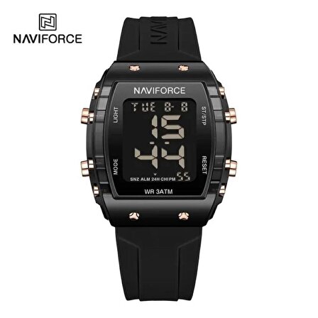 Naviforce 7102 Digital Siyah Silikon Kayış Kol Saati