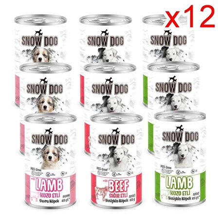 Snow Dog Karışık Köpek Konserve 400gr-12 Adet