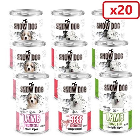 Snow Dog Karışık Köpek Konserve 400gr-20 Adet