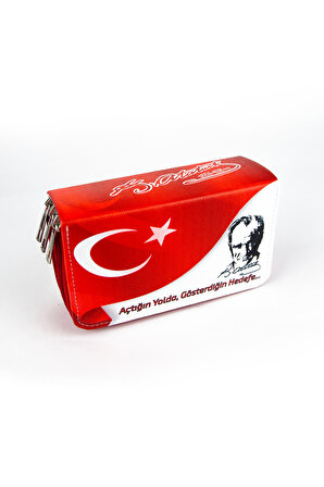 Kalem Kutusu Atatürk  Orginazer Üç Bölmeli (Kalemlik)