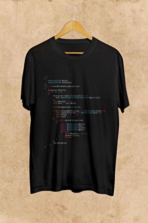 Kodlama Tasarımlı Yazılımcı Code Meslek Baskılı Kadın / Erkek T-Shirt