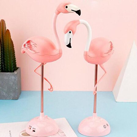 şarjlı Dokunmatik Usb'li Flamingo Tasarım Masa Lambası Mh-206