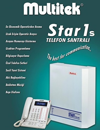 Multitek Star1S 6-Dış 16-Dahili Telefon Santrali