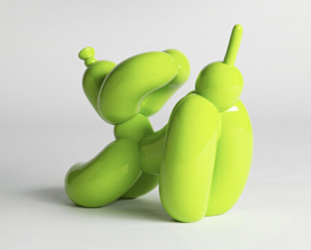 Down Jeff Koons Lime Green Balloon Dog