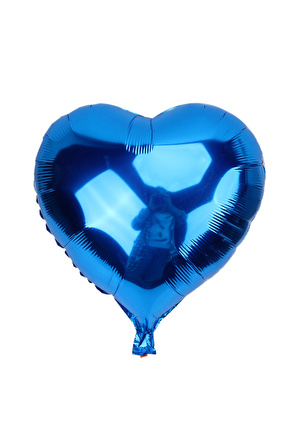 Parti Malzemesi Kalp Balon Folyo Mavi 45 cm 18 inç