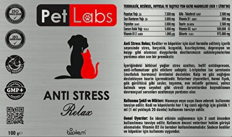 Anti Stress 100 Ml. ( Kediler Ve Köpekler Için Sakinleştirici )