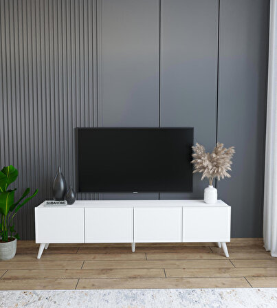 Beyaz 160 cm TV Ünitesi %100 Mdf - Modern ve Şık Tasarım