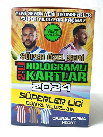 Hayal Sepeti Süperler Ligi Dünya Yıldızları 2024 HOLOGRAMLI Toplam 400 Adet Kutulu Futbol Kartı