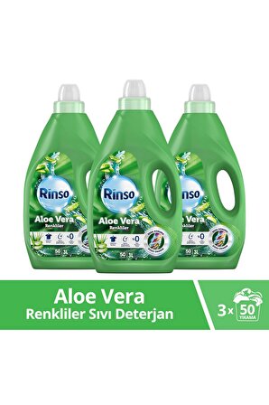 RİNSO Sıvı Deterjan Aloe Vera Renkiler 3lt 3 Adet