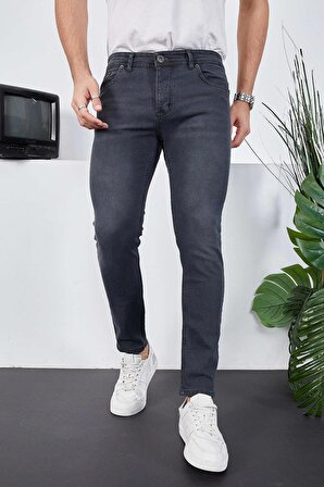 Erkek Likralı Denim Skinny Fit Süper Dar Jeans