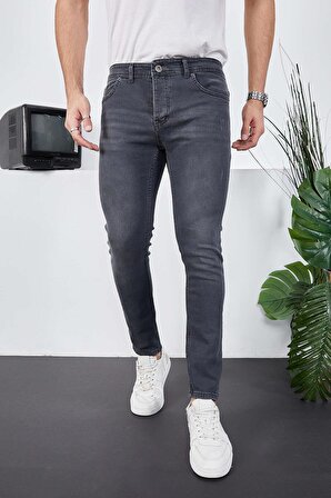 Erkek Likralı Denim Skinny Fit Süper Dar Jeans