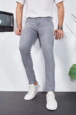 Erkek Likralı Denim Skinny Fit Süper Dar Jeans