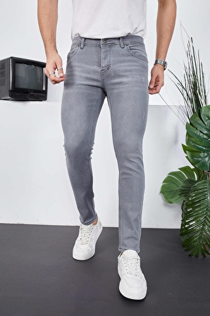 Erkek Likralı Denim Skinny Fit Süper Dar Jeans