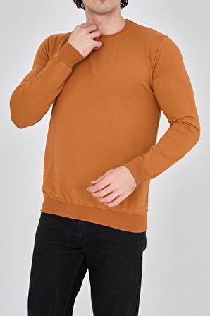 Erkek Slim Fit Bisiklet Yaka Sweatshirt