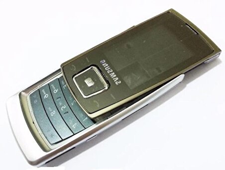 Samsung E840 Kapak Kasa Tuş  gümüş renk
