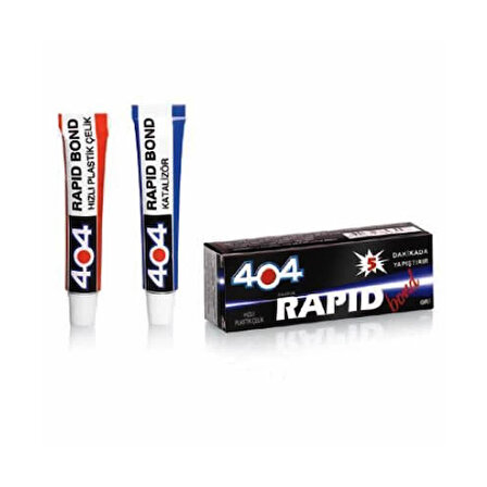 404 Plastik Çelik Rapid Bond Hızlı Yapıştırıcı 16gr - Şeffaf