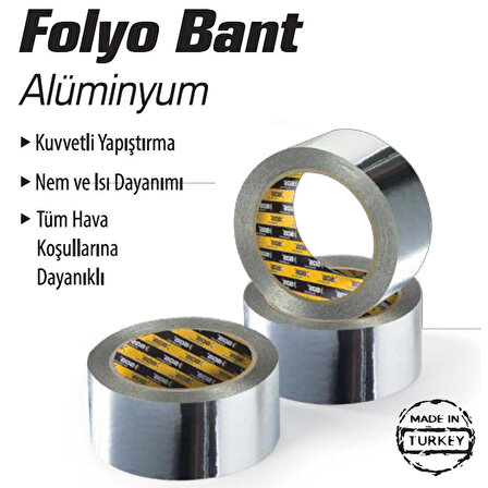 Alüminyum Folyo Bant 48mm x 25 metre - 6 Adet