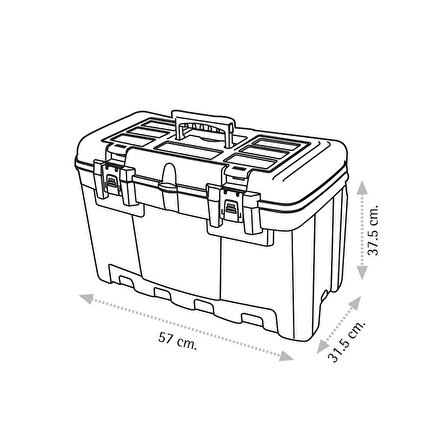 Super Bag ASR-2014 22&amp;quot; Takım Çantası - Plastik Kilitli