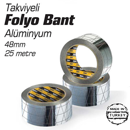 Takviyeli Alüminyum Folyo Bant 48mm x 25 metre - 30 Adet