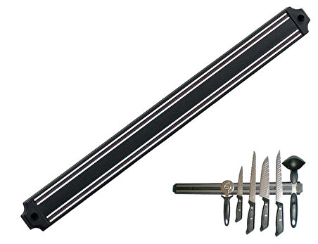 Mıknatıslı Bıçak Tutucu Stand - 55 cm, Siyah